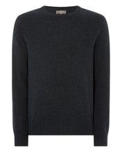 Load image into Gallery viewer, N.Peal The Oxford Round Neck Cashmere Jumper Dark Charcoal Grey
