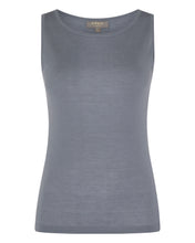 Load image into Gallery viewer, N.Peal Women&#39;s Superfine Cashmere Shell Top Steel Grey
