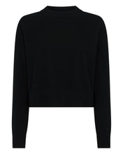 Load image into Gallery viewer, N.Peal Women&#39;s Relaxed Round Neck Cashmere Jumper Black
