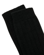 Load image into Gallery viewer, Mens Rib House Socks  in Black
