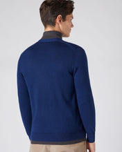 Load image into Gallery viewer, N.Peal Men&#39;s Fine Gauge Cashmere Cardigan French Blue
