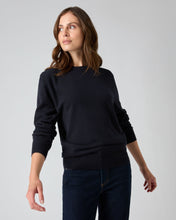 Load image into Gallery viewer, N.Peal The Oxford Round Neck Cashmere Jumper Navy Blue
