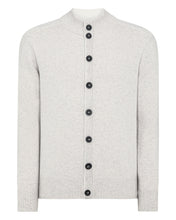 Load image into Gallery viewer, N.Peal Men&#39;s Full Button Cashmere Jumper Pebble Grey
