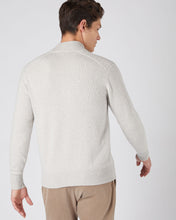 Load image into Gallery viewer, N.Peal Men&#39;s Full Button Cashmere Jumper Pebble Grey
