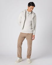 Load image into Gallery viewer, N.Peal Men&#39;s Half Button Cashmere Jumper Pebble Grey
