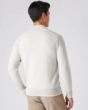 Load image into Gallery viewer, N.Peal Men&#39;s Half Button Cashmere Jumper Pebble Grey
