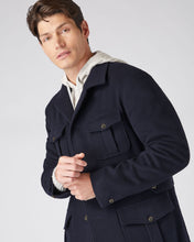 Load image into Gallery viewer, N.Peal Men&#39;s Woven Cashmere Jacket Navy Blue
