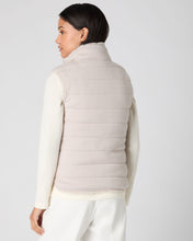 Load image into Gallery viewer, Women&#39;s Fur Lined Reversible Cashmere Gilet Snow Grey
