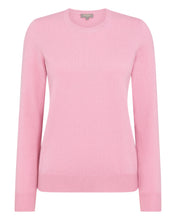 Load image into Gallery viewer, N.Peal Women&#39;s Round Neck Cashmere Jumper Burano Pink
