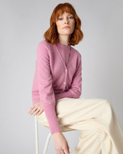 Load image into Gallery viewer, N.Peal Women&#39;s V Necked Cashmere Cardigan Burano Pink
