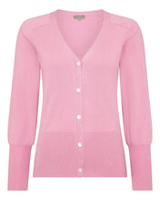 Load image into Gallery viewer, N.Peal Women&#39;s V Necked Cashmere Cardigan Burano Pink
