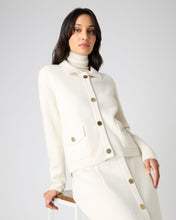 Load image into Gallery viewer, N.Peal Women&#39;s Cropped Milano Cashmere Jacket New Ivory White
