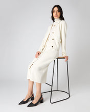 Load image into Gallery viewer, N.Peal Women&#39;s Button Through Cashmere Skirt New Ivory White
