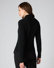 Load image into Gallery viewer, N.Peal Women&#39;s Cable Funnel Neck Cashmere Jumper Black
