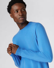 Load image into Gallery viewer, N.Peal Men&#39;s The Oxford Round Neck Cashmere Jumper Zanzibar Blue
