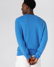 Load image into Gallery viewer, N.Peal Men&#39;s The Oxford Round Neck Cashmere Jumper Zanzibar Blue
