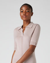 Load image into Gallery viewer, N.Peal Women&#39;s Polo Collar Cotton Cashmere Dress Dune Pink
