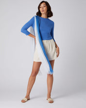 Load image into Gallery viewer, N.Peal Women&#39;s Superfine Crop Cashmere Jumper Sky Blue
