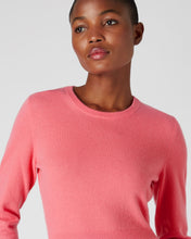 Load image into Gallery viewer, N.Peal Women&#39;s Crop Round Neck Cashmere Jumper Peony Pink
