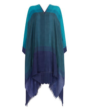 Load image into Gallery viewer, N.Peal Women&#39;s Ombre Cashmere Kaftan Dress Blue
