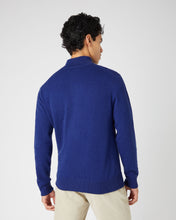 Load image into Gallery viewer, N.Peal Men&#39;s Knightsbridge Full Zip Cashmere Jumper Sapphire Blue
