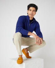 Load image into Gallery viewer, N.Peal Men&#39;s Knightsbridge Full Zip Cashmere Jumper Sapphire Blue
