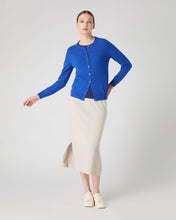 Load image into Gallery viewer, N.Peal Women&#39;s Olivia Round Neck Cashmere Cardigan Sonic Blue
