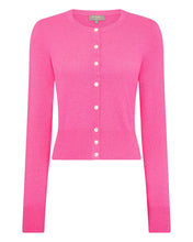 Load image into Gallery viewer, N.Peal Women&#39;s Ivy Cropped Cashmere Cardigan Vibrant Pink
