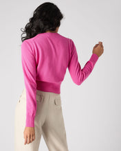 Load image into Gallery viewer, N.Peal Women&#39;s Ivy Cropped Cashmere Cardigan Vibrant Pink
