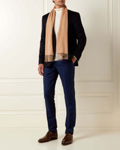 Load image into Gallery viewer, Woven Cashmere Scarf Camel Brown
